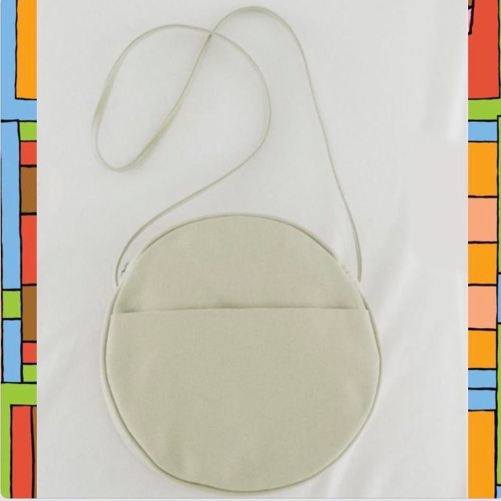 Baggu Medium Canvas Circle Purse, Matcha, New Without Tags